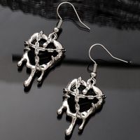 1 Pair Simple Style Solid Color Alloy Drop Earrings sku image 1