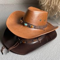Unisex Ethnic Style Cowboy Style Solid Color Big Eaves Sun Hat main image 1
