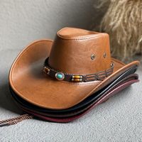 Unisex Ethnic Style Cowboy Style Solid Color Big Eaves Sun Hat main image 5