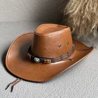 Unisex Ethnic Style Cowboy Style Solid Color Big Eaves Sun Hat sku image 1
