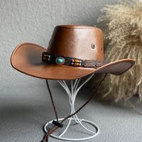 Unisex Ethnic Style Cowboy Style Solid Color Big Eaves Sun Hat main image 3