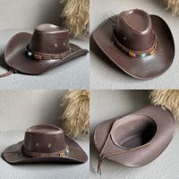 Unisex Ethnic Style Cowboy Style Solid Color Big Eaves Sun Hat main image 2