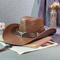 Unisex Ethnic Style Cowboy Style Solid Color Big Eaves Sun Hat sku image 5