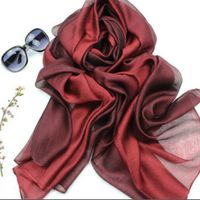 Autumn And Winter New Mulberry Silk Gradient Color Scarf Silk Cotton And Linen Long Scarf Shawl Dual-use Women's Spring And Autumn Scarf sku image 3