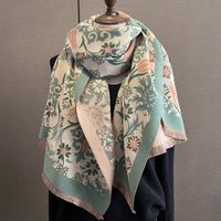 Women's Scarf Winter New 2023 Fashion Thickened Cashmere Student Scarf Neck Protection Warm Shawl Duplex Printing main image 2
