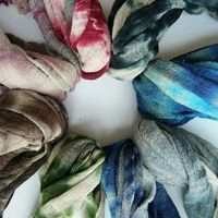 New Cotton Linen Linen Handmade Tie-dyed Scarf Retro Ethnic Long Women's Shawl Summer Sunscreen Scarf main image 2