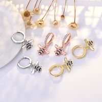Wholesale Jewelry Fairy Style Insect Alloy Zircon Inlay Drop Earrings main image 3