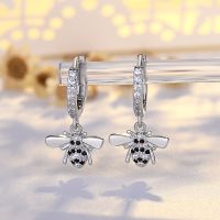 Wholesale Jewelry Fairy Style Insect Alloy Zircon Inlay Drop Earrings sku image 1