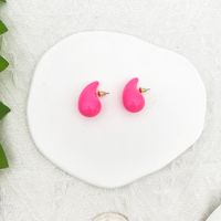 1 Pair Simple Style Water Droplets Stoving Varnish Ccb Ear Studs sku image 6