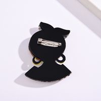 Brooch Cute Fashion Wearing Headscarf Girl Acetate Acrylic Plate Pin Fashion New Corsage Women's Accessories main image 4