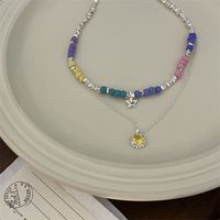 Candy Meteor ~ Colorful Beaded Xingx Necklace Female Design Sense Dopamine Girl Summer Sweet Cool Hot Girl Clavicle Chain sku image 12