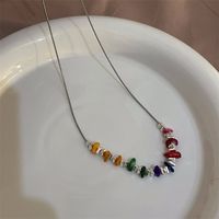 Candy Meteor ~ Colorful Beaded Xingx Necklace Female Design Sense Dopamine Girl Summer Sweet Cool Hot Girl Clavicle Chain sku image 3