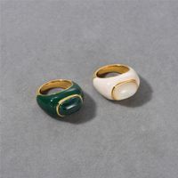 Simple Style Color Block Copper Plating Gold Plated Rings main image 1