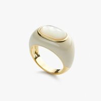 Simple Style Color Block Copper Plating Gold Plated Rings sku image 1