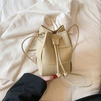 Women's Mini All Seasons Pu Leather Solid Color Classic Style Bucket String Bucket Bag sku image 7