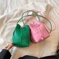 Women's Mini All Seasons Pu Leather Solid Color Classic Style Bucket String Bucket Bag main image 4