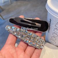 Simple Style Solid Color Artificial Crystal Inlay Rhinestones Hair Clip main image 3