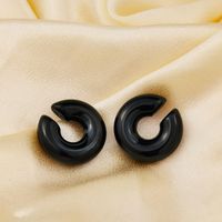 1 Pair Simple Style Cool Style Solid Color Plating Stainless Steel Earrings sku image 10