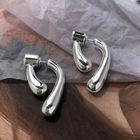 1 Pair Streetwear Water Droplets Stoving Varnish Alloy Ear Studs sku image 1