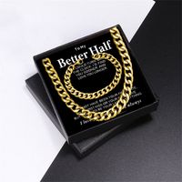 Wholesale Hip-hop Solid Color Stainless Steel Plating Gold Plated Bracelets Necklace main image 1