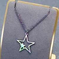 Einfacher Stil Stern Legierung Überzug Vergoldet Frau Halskette Mit Anhänger main image 1
