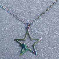 Einfacher Stil Stern Legierung Überzug Vergoldet Frau Halskette Mit Anhänger main image 3