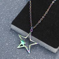 Style Simple Star Alliage Placage Plaqué Or Femmes Pendentif main image 2