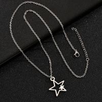 Einfacher Stil Stern Legierung Überzug Vergoldet Frau Halskette Mit Anhänger main image 4