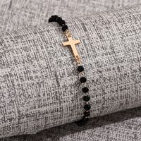 Simple Style Streetwear Cross Heart Shape Stainless Steel Plating Bracelets main image 1