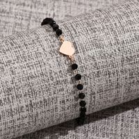 Simple Style Streetwear Cross Heart Shape Stainless Steel Plating Bracelets main image 4