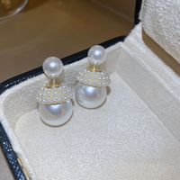 Wholesale Jewelry Elegant Sweet Round Solid Color Alloy Drop Earrings sku image 1
