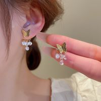 Wholesale Jewelry Elegant Sweet Butterfly Alloy Drop Earrings main image 5