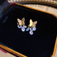 Wholesale Jewelry Elegant Sweet Butterfly Alloy Drop Earrings main image 3
