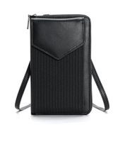Women's All Seasons Pu Leather Solid Color Basic Square Zipper Shoulder Bag Phone Wallets sku image 1
