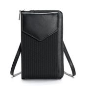 Frau Alle Jahreszeiten Pu-leder Einfarbig Basic Quadrat Reißverschluss Schultertasche Handy-wallet sku image 1