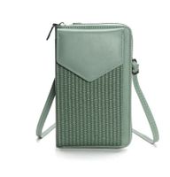 Women's All Seasons Pu Leather Solid Color Basic Square Zipper Shoulder Bag Phone Wallets sku image 5