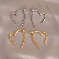 1 Pair Vintage Style Heart Shape Solid Color Alloy Drop Earrings main image 4