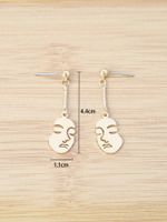 Wholesale Jewelry Simple Style Human Face Alloy Drop Earrings main image 2