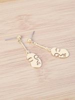 Wholesale Jewelry Simple Style Human Face Alloy Drop Earrings main image 3