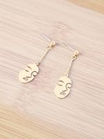 Wholesale Jewelry Simple Style Human Face Alloy Drop Earrings main image 4