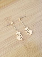 Wholesale Jewelry Simple Style Human Face Alloy Drop Earrings main image 5