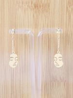 Wholesale Jewelry Simple Style Human Face Alloy Drop Earrings main image 1