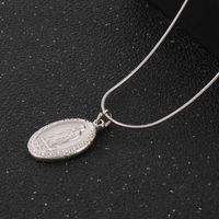 Titanium Steel 18K Gold Plated Modern Style Plating Oval Pendant Necklace main image 7
