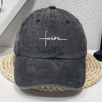 Unisex Casual Preppy Style Letter Wide Eaves Baseball Cap sku image 5