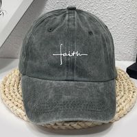 Unisex Casual Preppy Style Letter Wide Eaves Baseball Cap sku image 1