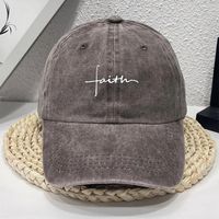 Unisex Casual Preppy Style Letter Wide Eaves Baseball Cap sku image 2