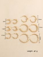 1 Set Vintage Style Simple Style Solid Color Metal Hoop Earrings main image 1