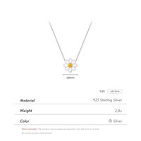 Elegant Sweet Daisy Sterling Silver Rhodium Plated Pendant Necklace In Bulk main image 6