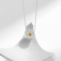 Elegant Sweet Daisy Sterling Silver Rhodium Plated Pendant Necklace In Bulk main image 5