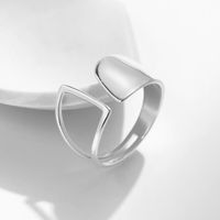 Ig Style Modern Style Simple Style Irregular Sterling Silver Rhodium Plated Open Rings In Bulk main image 4